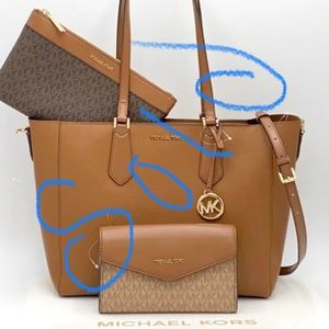 Michael Kors Leather Kimberly 3 In 1 Tote Luggage Multi ♦️ This item is sold ♦️